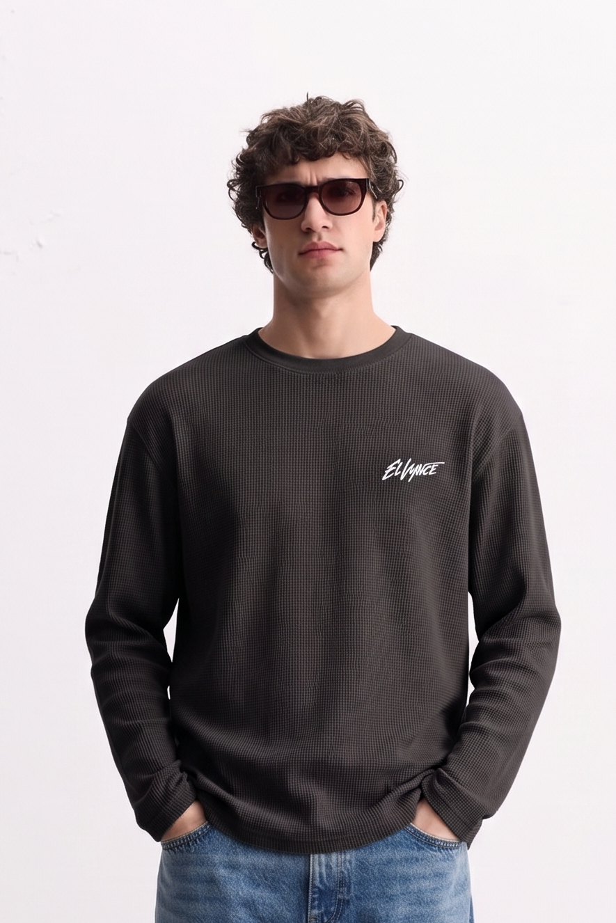Waffle Knit wear - Black