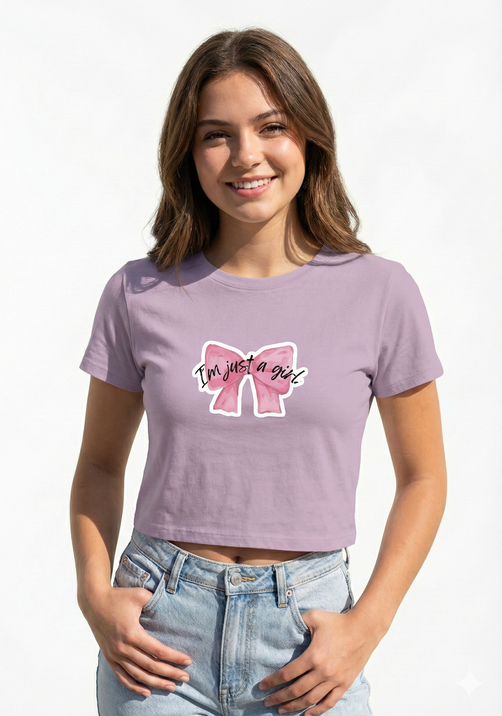 I'M JUST A GIRL Crop Top