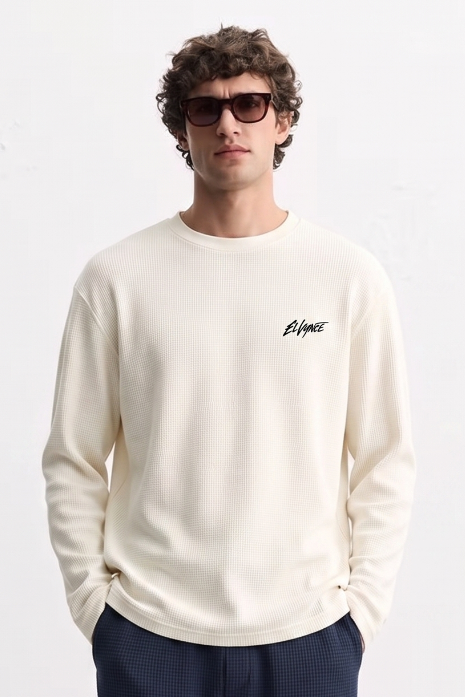 Waffle Knit wear - White
