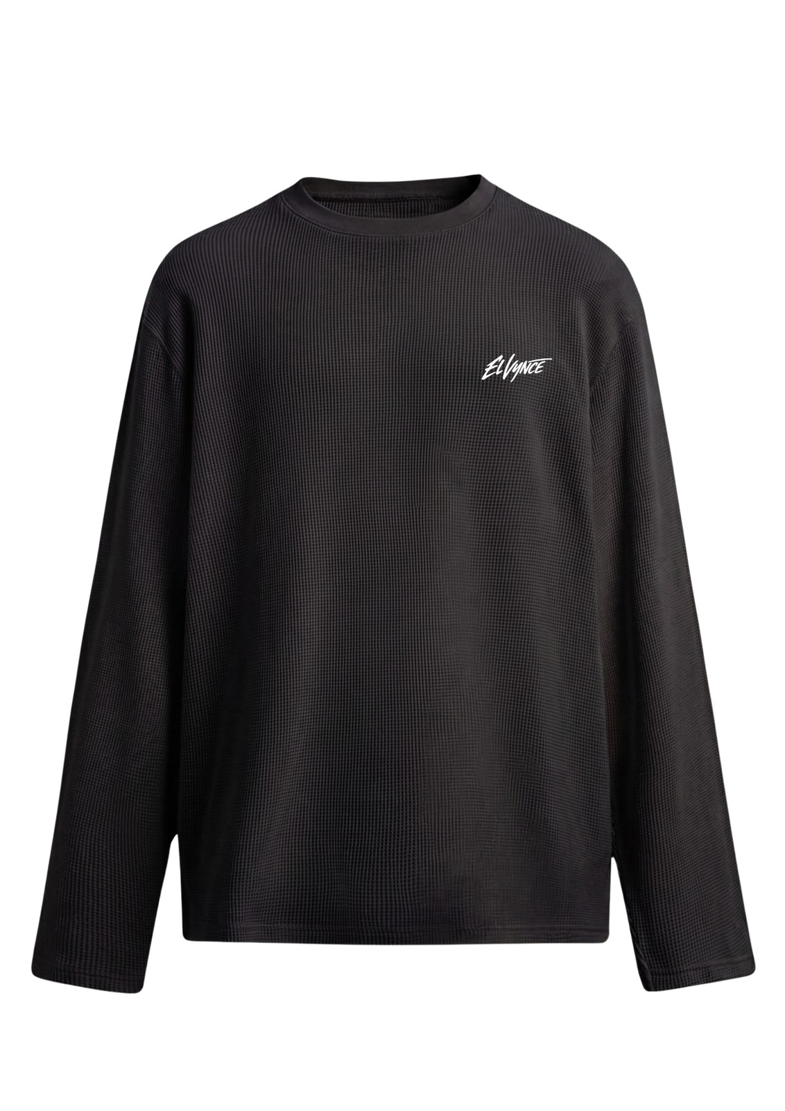 Black Waffle Knit